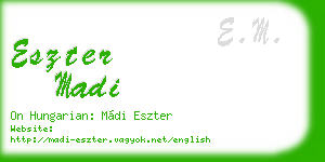 eszter madi business card